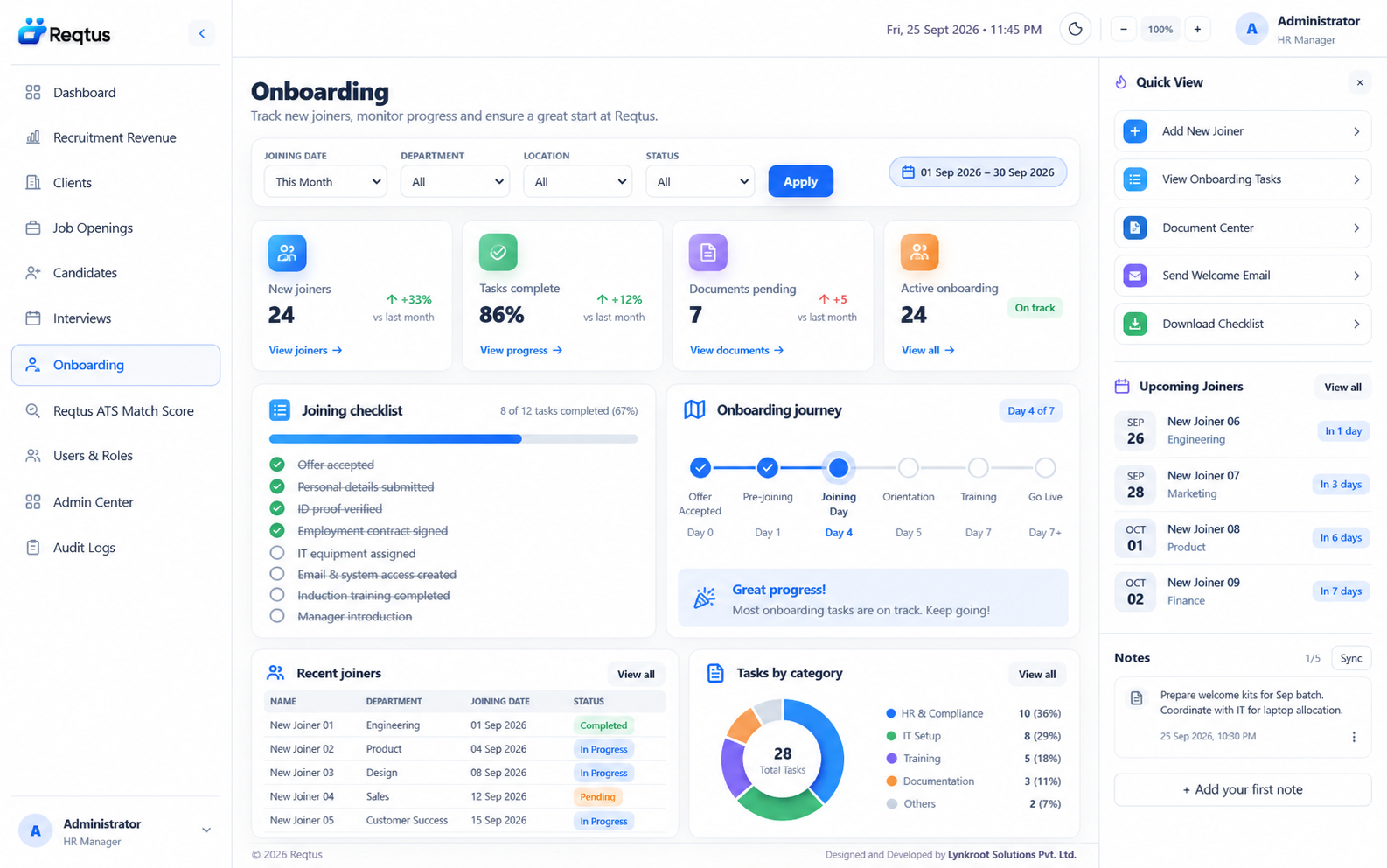 Reqtus service discussion illustrative product preview